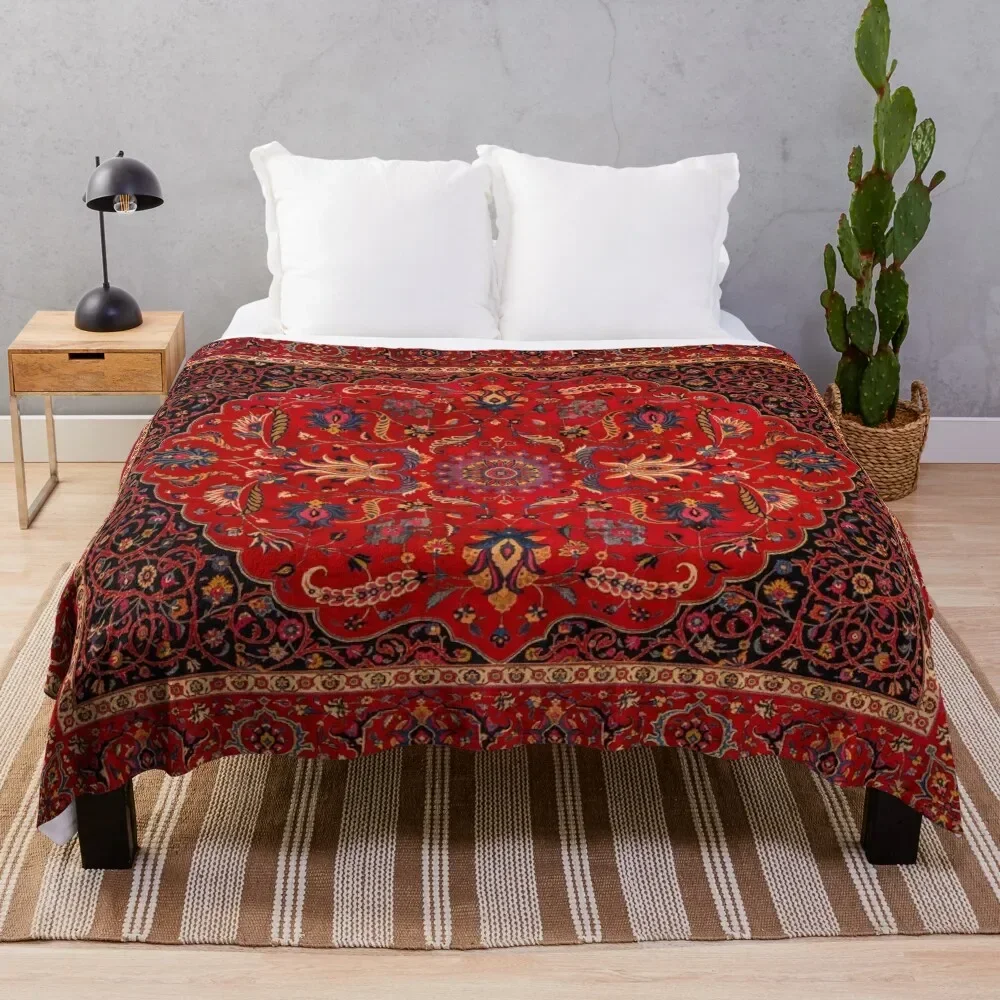 Antique Persian Rug Throw Blanket Comforter Polar Luxury For Baby Blankets