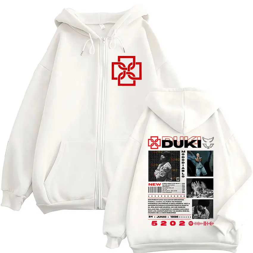 مغني الراب دوكي 5202 MIXTAPE ألبوم سستة هوديس الرجال النساء الملابس زمم بلوزات الصوف عادية المتضخم البلوفرات جاكيتات #2