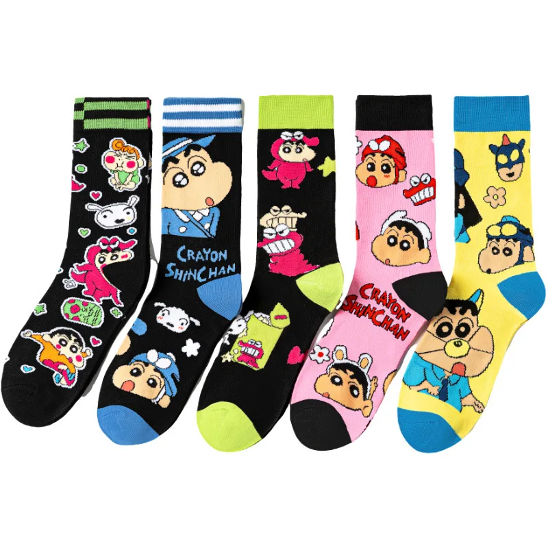 

Cute Cartoon Kawaii Crayon Shin-chan Socks Casual Sports Socks Anime Figure Sock Men and Women Fashion Trend Long Socks