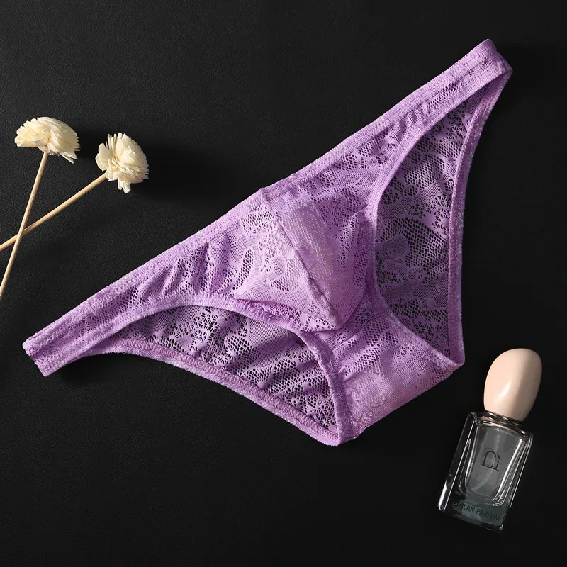 ملابس داخلية مثيرة للرجال ملابس داخلية مثيرة على شكل حرف U محدبة ملابس داخلية شفافة من الدانتيل Tanga رفيعة للغاية ملابس داخلية شفافة من Mankini #5