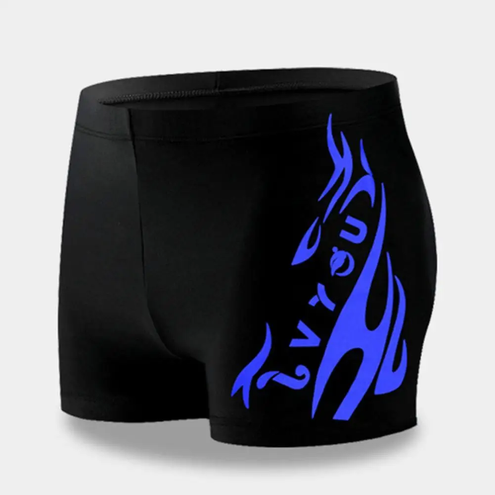 Summer Men Swim Shorts High Waist Flame Print Beach Tight Swimming Trunks Swimsuit Sports Surf Shorts Trunks Плавать Трусики image 3