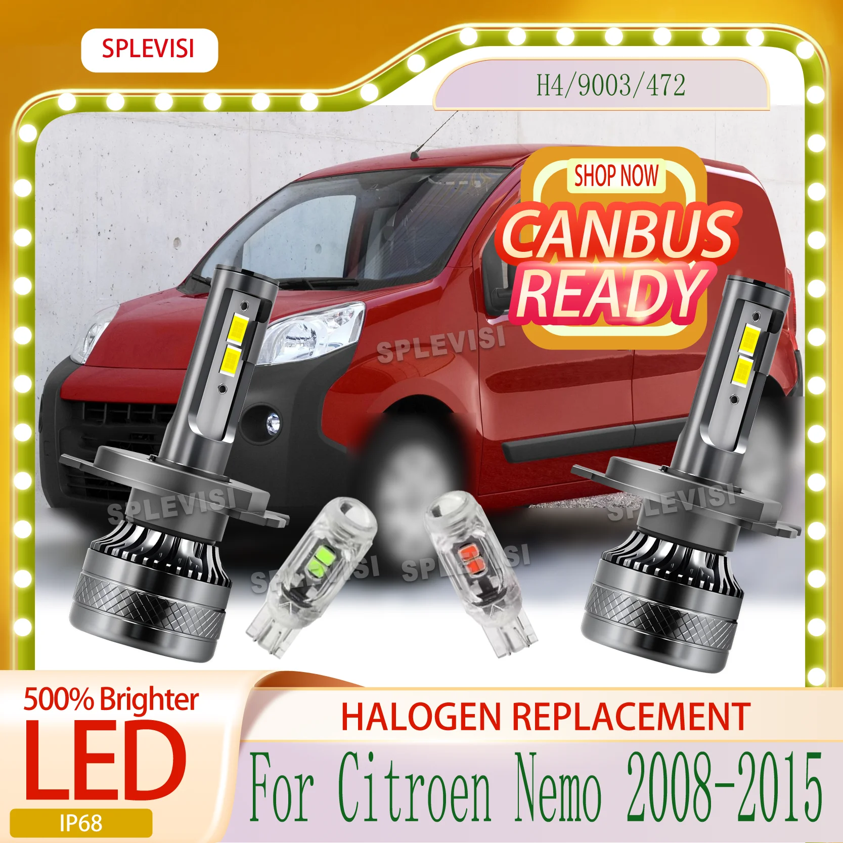 

Enjoy a crisp, white 6000K light output enhancing safety Canbus Ready FOR Citroen Nemo 2008 2009 2010 2011 2012 2013 2014 2015