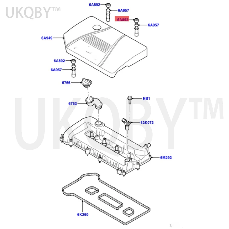 apply Fo x wi ns Engine upper guard rubber pad 4M5G6A994AA