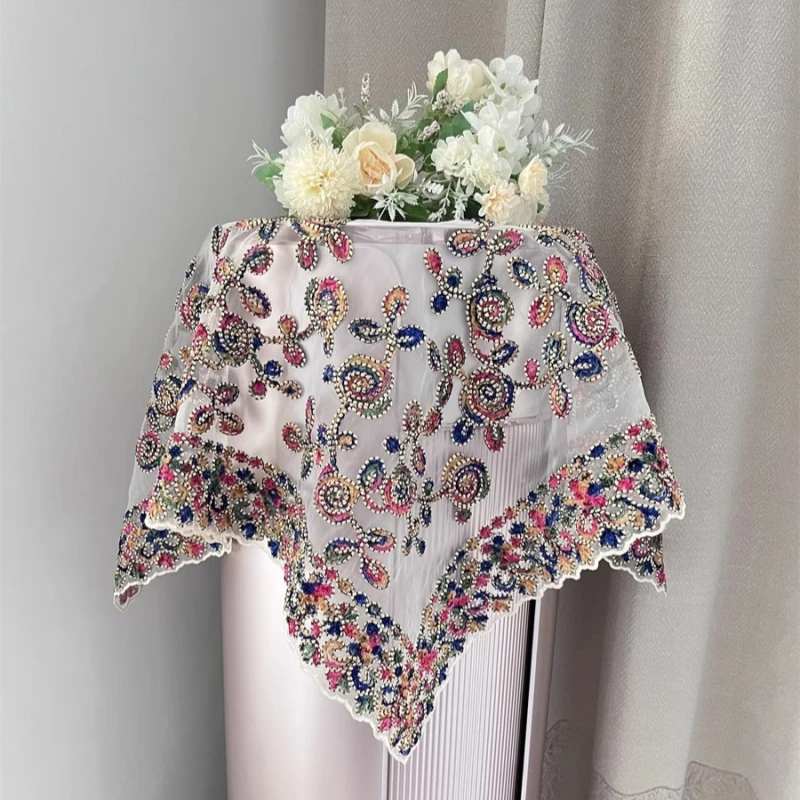 American fancy rope embroidery exquisite square tablecloth air conditioning washing machine dust cover party furniture decor