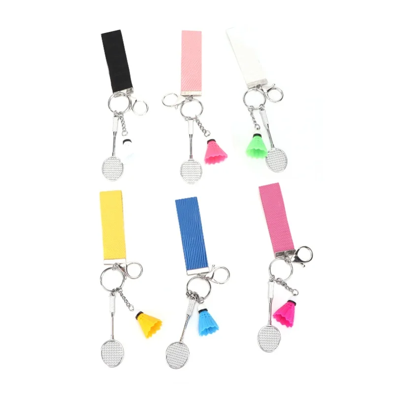 Badminton Keychain Unique Colorful Delicate Keyrings For Valentine Anniversary Birthday Gifts