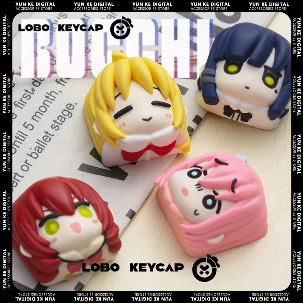 BOCCHI THE ROCK! Keycaps Hand-made Resin Keycap Mechanical Keyboard Keycaps Cute Customized Gaming Accessories Gifts