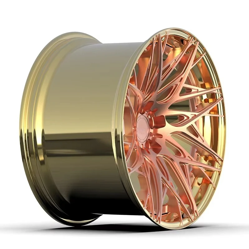 Novas rodas de alumínio forjado off-road de 20 polegadas com design côncavo com acabamento cromado para