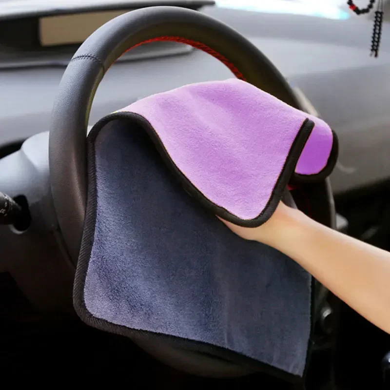 Car Wash Microfiber Towel Cleaning Drying Cloth Pink Purple Care Cloth Detailing Plush  Wash Towel cleaning products