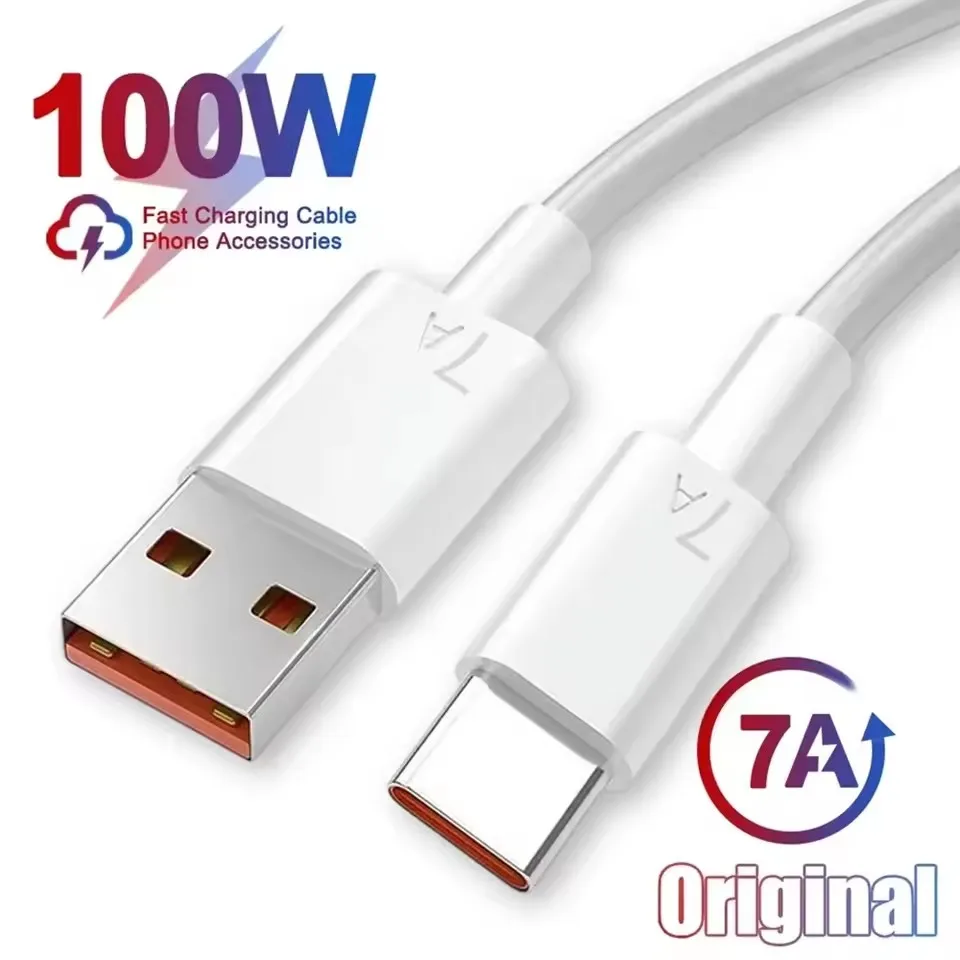 100W 7A Fast Charging Type C USB Cable Data Sync Cord For Xiaomi 13 12 Huawei Mate 60 Redmi K50 Note 13 Honor 90 POCO F5 X5 Pro