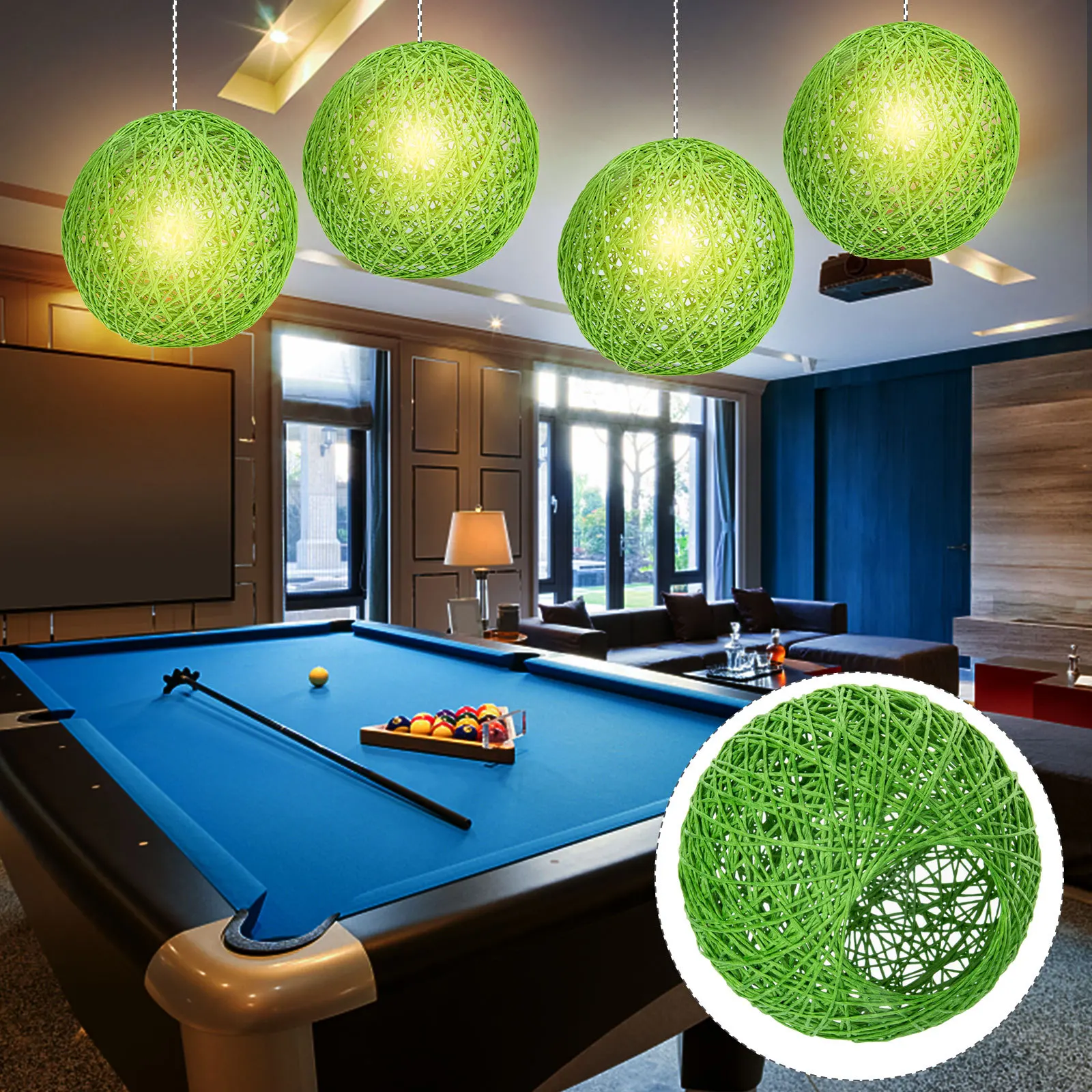 

Round Ball Lampshade Natural Warm Diffuser, Dust-Proof Paper Lamp Cover, Creative Ceiling Table Light Shade, Durable