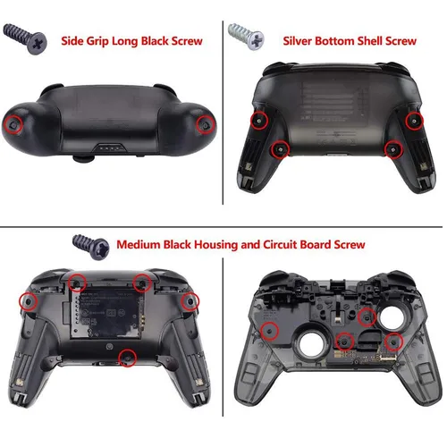 Imagen 2 del producto EXtremeRate-varillas octogonales con diseño de carcasa de agarre DIY, placa frontal de repuesto para controlador NS Switch Pro