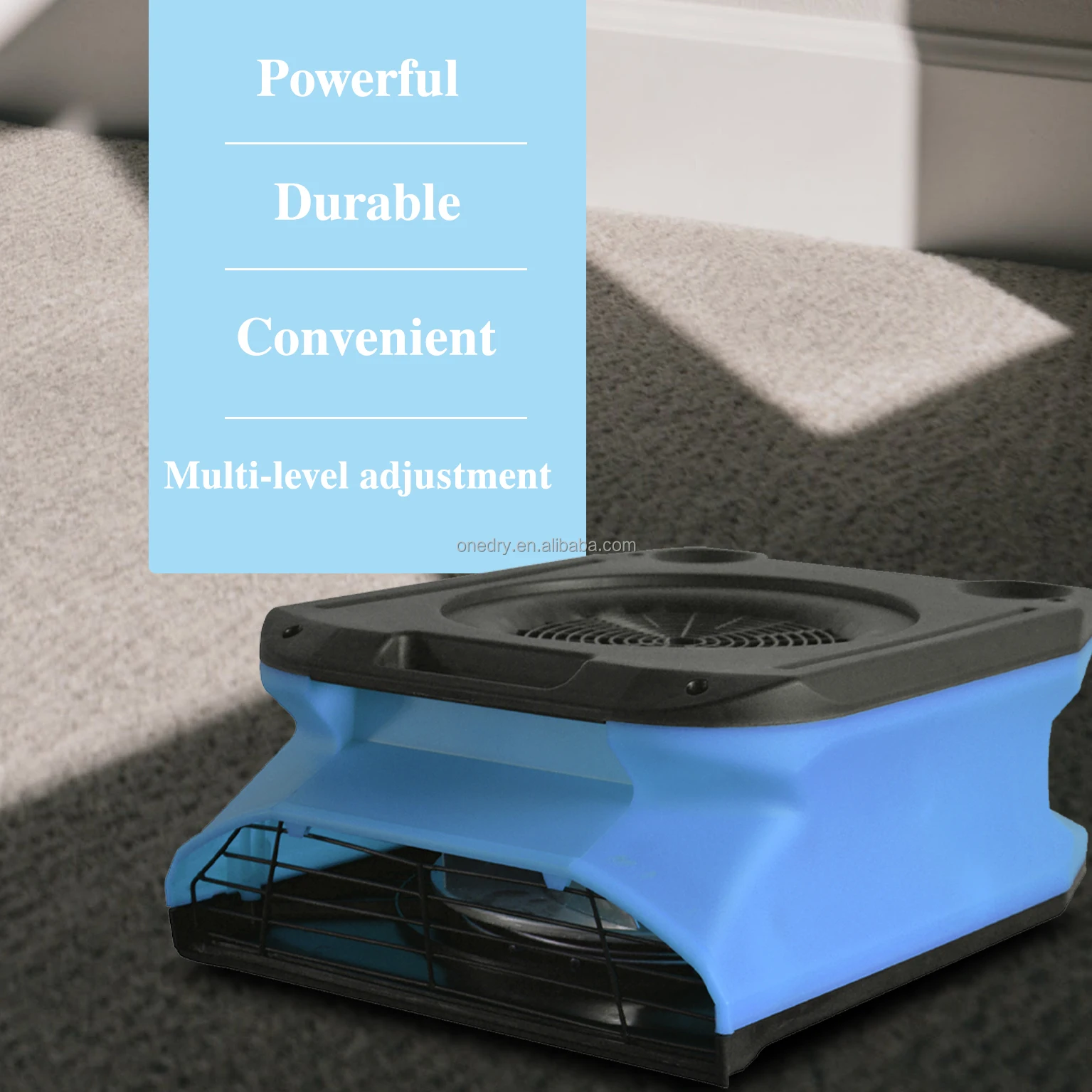 

2 Speeds 1100CFM Commercial Compact Floor Carpet Dryer Flat Air Mover Fan