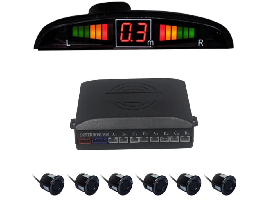 Parking Sensor With 8 Sensors Reverse Backup Car Parking Radar Monitor Detector System for Volkswagen PTouareg Touran Beetle