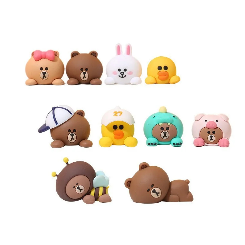 Line Friends รถสีน้ำตาล cony อะนิเมะน่ารัก hiasan mobil ผู้หญิงการ์ตูนน่ารักงดงามชีวิตประณีต Choco Sally คอนโซลกลางรถของขวัญ