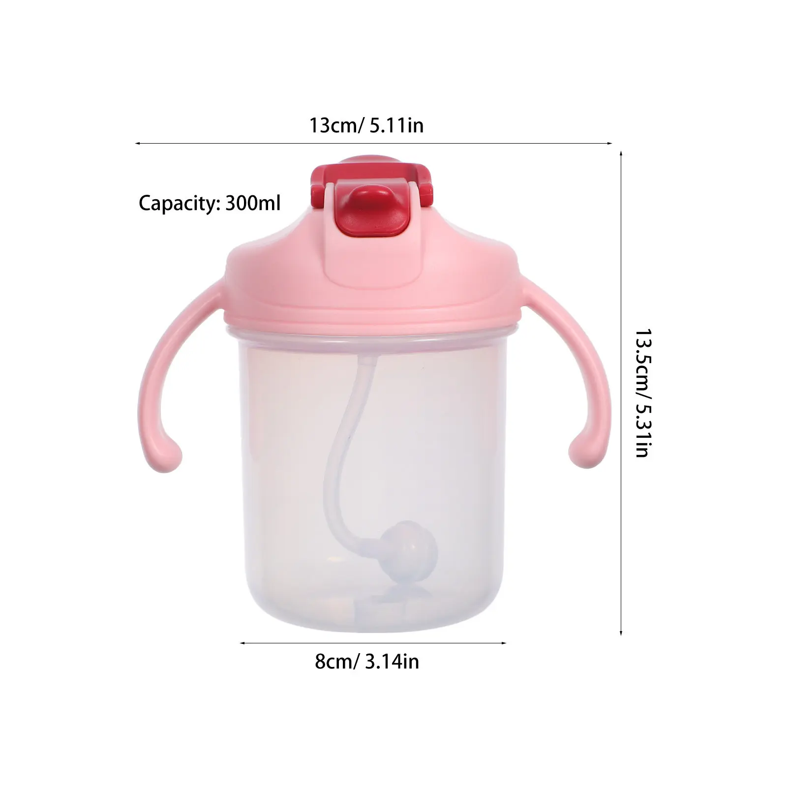 300Ml Nursing Straw Cup for Elderly Dysphagia Regulating Drinking Cup Choking Proof Spill Proof Ergonomic Handle Graduated
