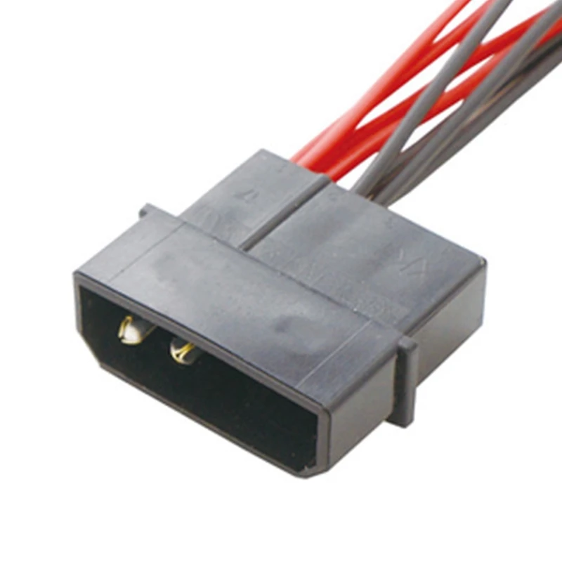 IDE 4Pin Male Molex ถึง Small 4pin Female Y Splitter Adapter สายเคเบิลไดรฟ์ฟล็อปปี้ดิสก์