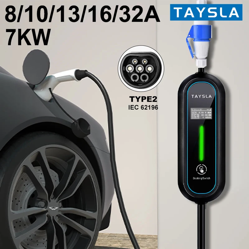 TAYSLA EV / PHEV  32A car chargers come with 5 meters portable chargers