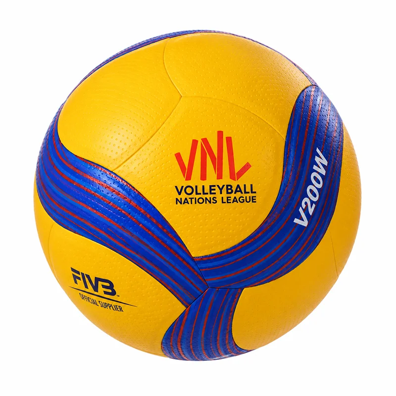 V200W Volleyball Blau Gelb Größe 5 Hochwertiger PU-Heißklebe-Volleyball für Jugendliche und Erwachsene Innen- und Außenbereich – Detail 9