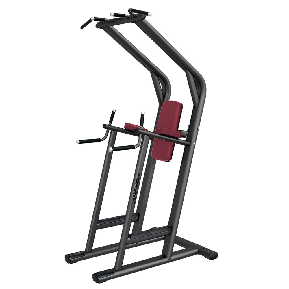 

Plate Loaded Dip and Leg Raise Exercise Equipment Safety Features Bodybuilding and Strength Training Fitness Gear for Gym Use