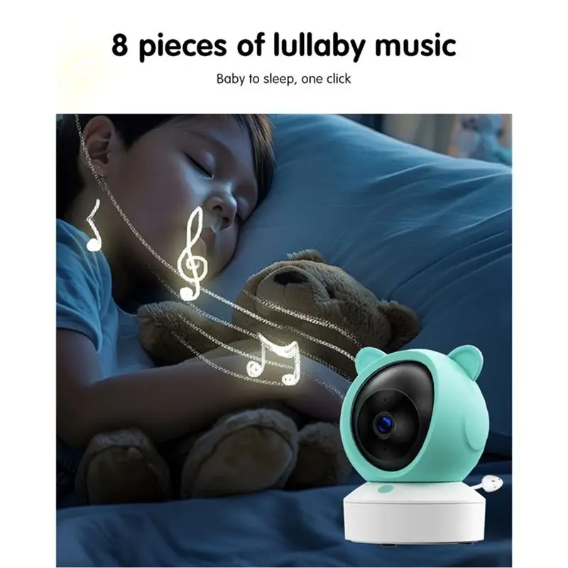 B04B-5.0-Inch Wifi Tuya Smart Wireless Nanny 1080P Camera Two-Way Audio Baby Call Sleep Monitor With Display