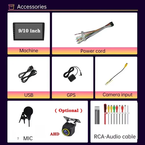 Imagen 2 del producto 9/10 ''2 Din Android 15 Auto Radio de coche vídeo Multimedia estéreo Universal Carplay gps para Volkswagen Nissan Hyundai Kia toyota