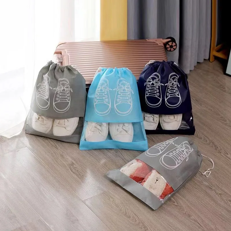 1pc Shoes Storage Bags Closet Organizer Non-woven Travel Portable Bag Waterproof Pocket Clothing Classified Hanging Bag