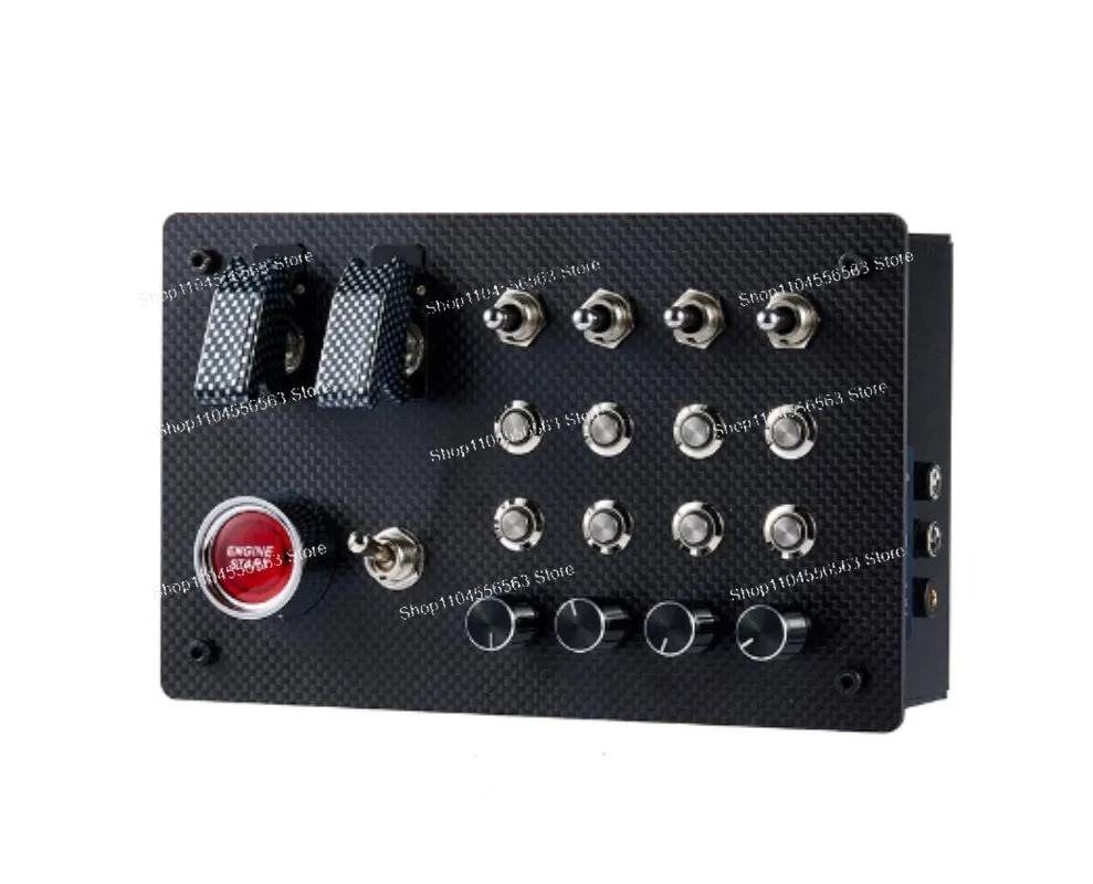 Simulated Racing Game Central Control Button Box, Multifunctional Instrument Control Button Box