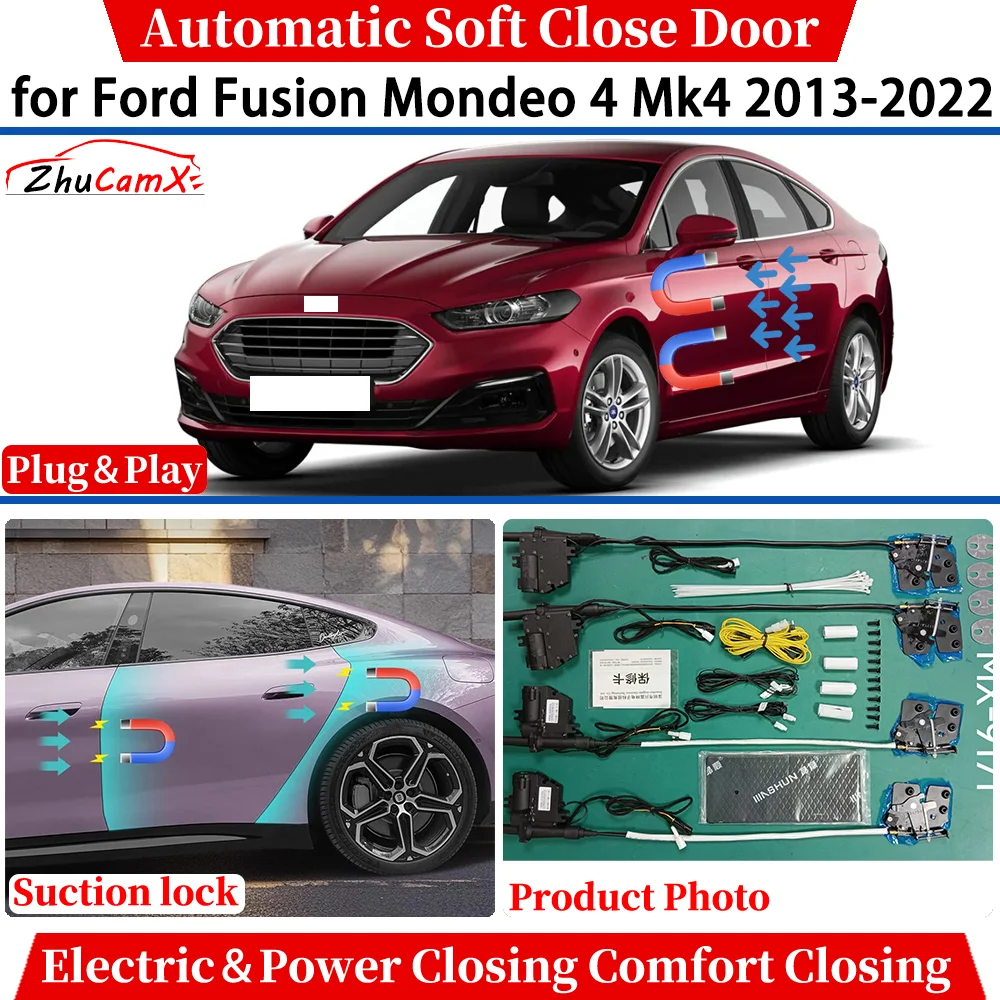 

Система автоматического плавного закрывания дверей с электроприводом и бесшумным доводчиком для Ford Fusion Mondeo 4 Mk4 2013-2022