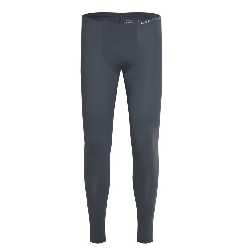 

Ice Silk Leggings for Men Sexy Tight Fitting High Elasticity Autumn Pants Thin Silky Smooth Home Wear Seamless Bottoms Nightwear