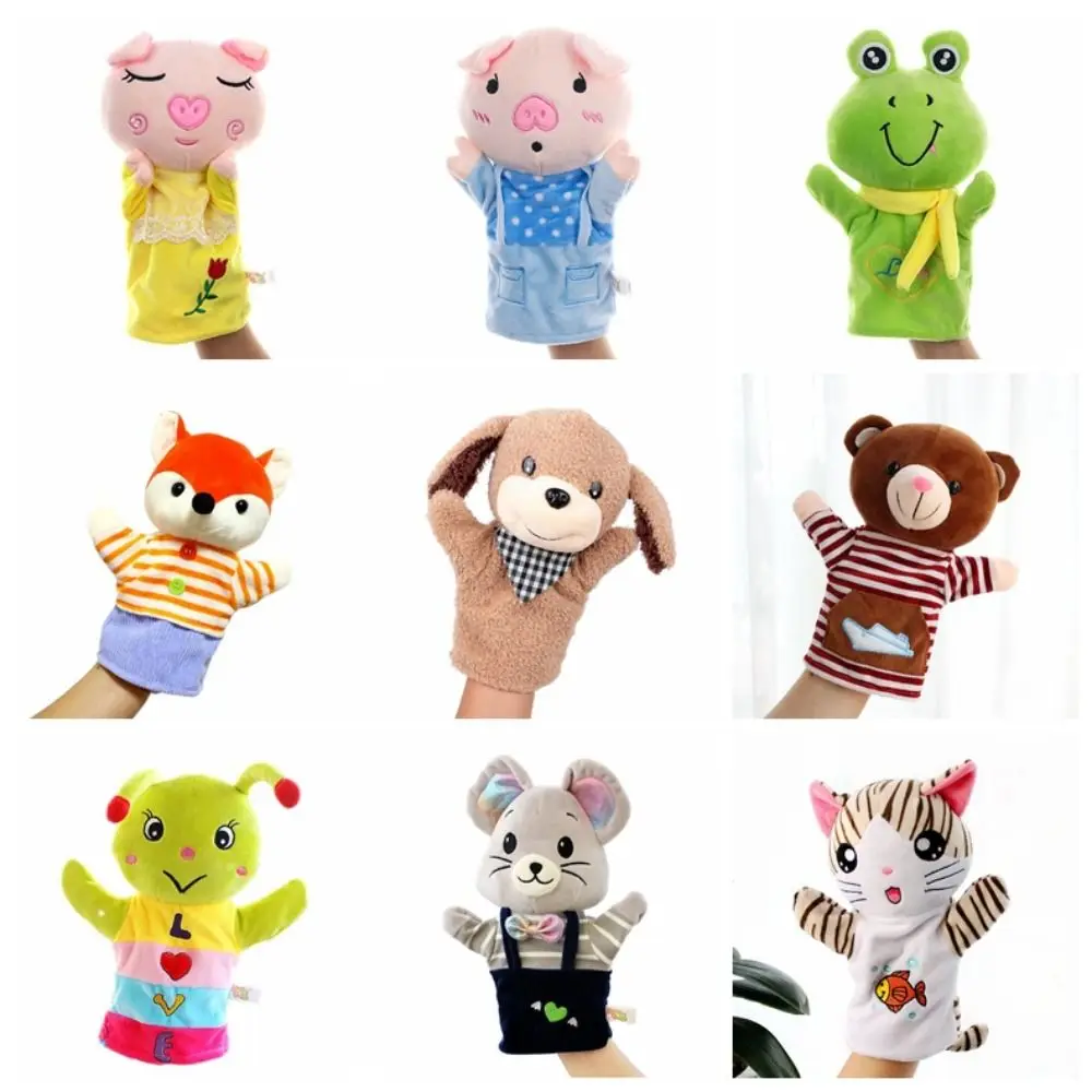 Animales de peluche, marioneta de dedo de peluche, animales marinos, muñeca de dedo de peluche Kawaii, muñeca de Anime, marioneta de dedo de mano suave, juguetes educativos