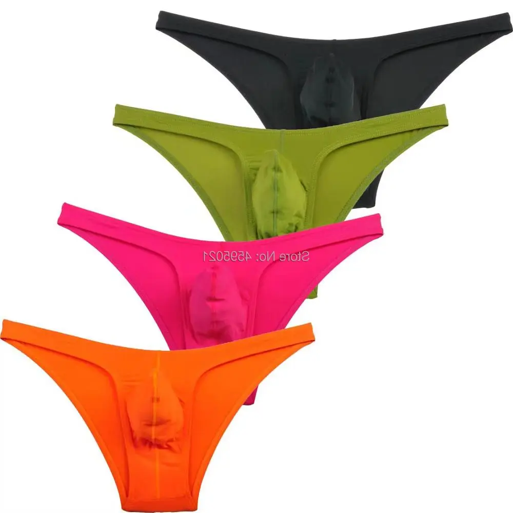 

4 шт., трусы, мужское нижнее белье, улучшающая сумка, мужское бикини, эластичный бандаж, мягкие трусы-бикини, удобная повседневная одежда, оптовая упаковка