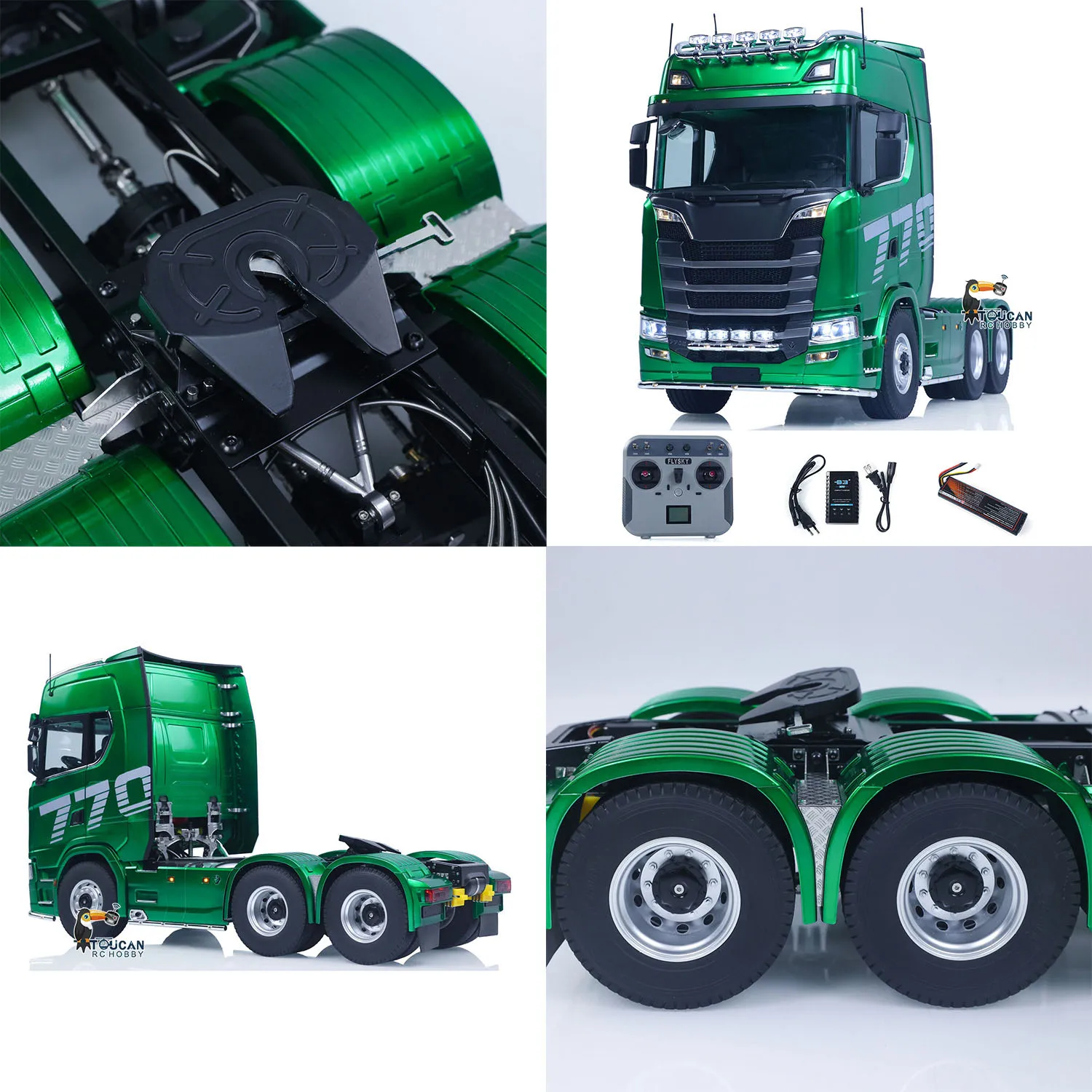 

In Stock 1/14 KABOLITE RC Tractor Truck SC 770S 100 6X6 RTR 2Speed Romote Control Vehicle Axle Locks Metal Chassis Rail Toy Gift