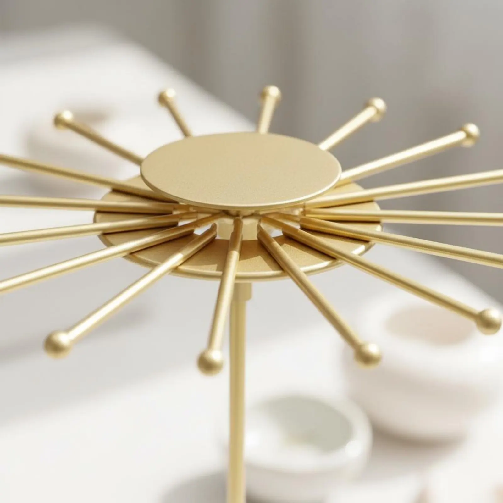 Necklace Rotating Display Display Detachable Design Rotating Necklace Holder Jewelry Stand with Tray Large Capacity for Vanity
