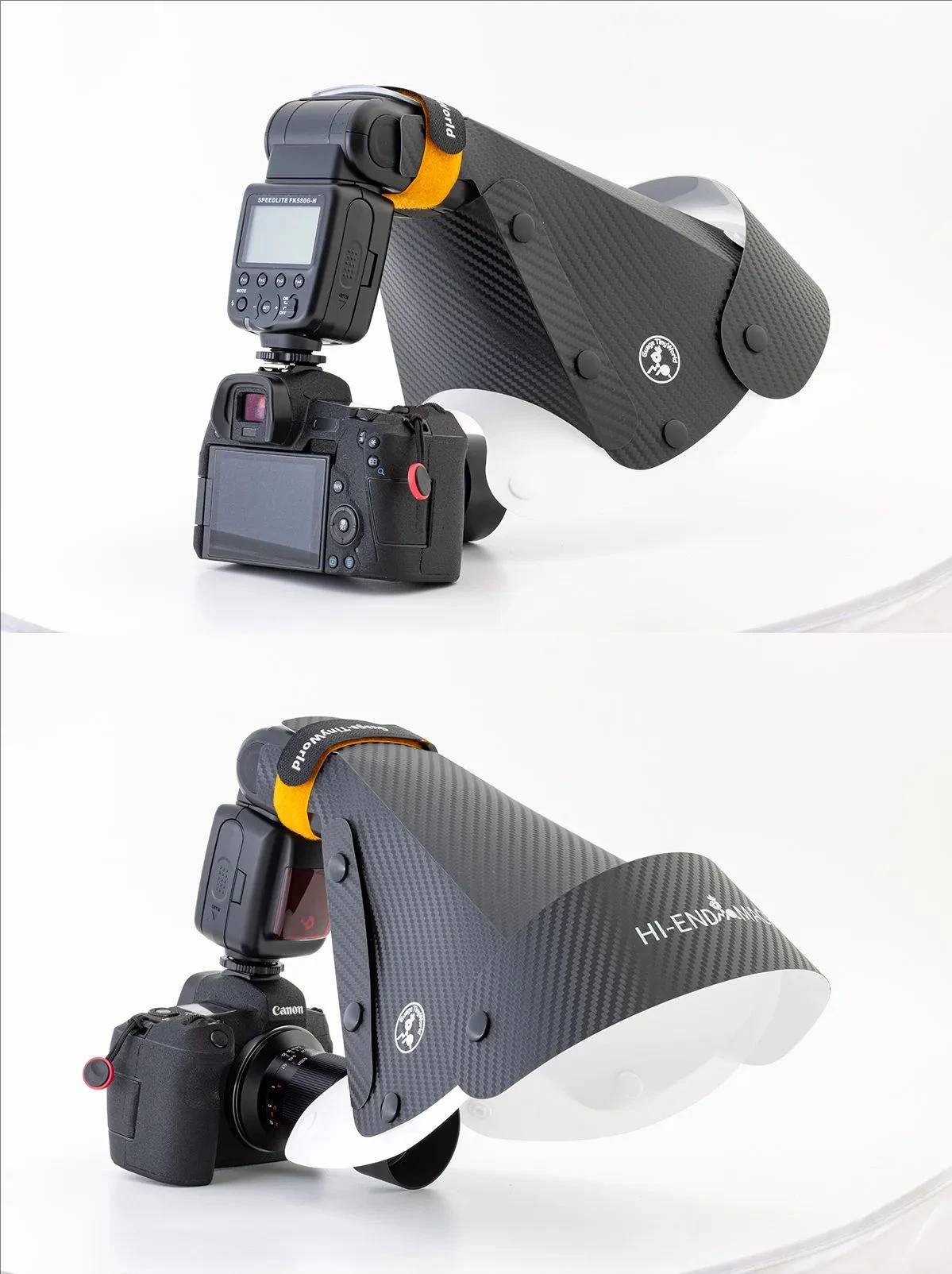 Guage Universal Huf Abdeckung Blitz Diffusor Softbox S/M/L Größe Blitzgerät Reflektor Snoot Kamera Zubehör für Makro Objektiv Shootin – Detail 17