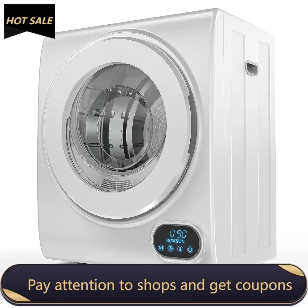 Portable Clothes Dryer, 110V 850W High End Front Load Laundry Tumble Dryer, 1.5 cu.ft Electric Dryer with Stainless Steel Tub