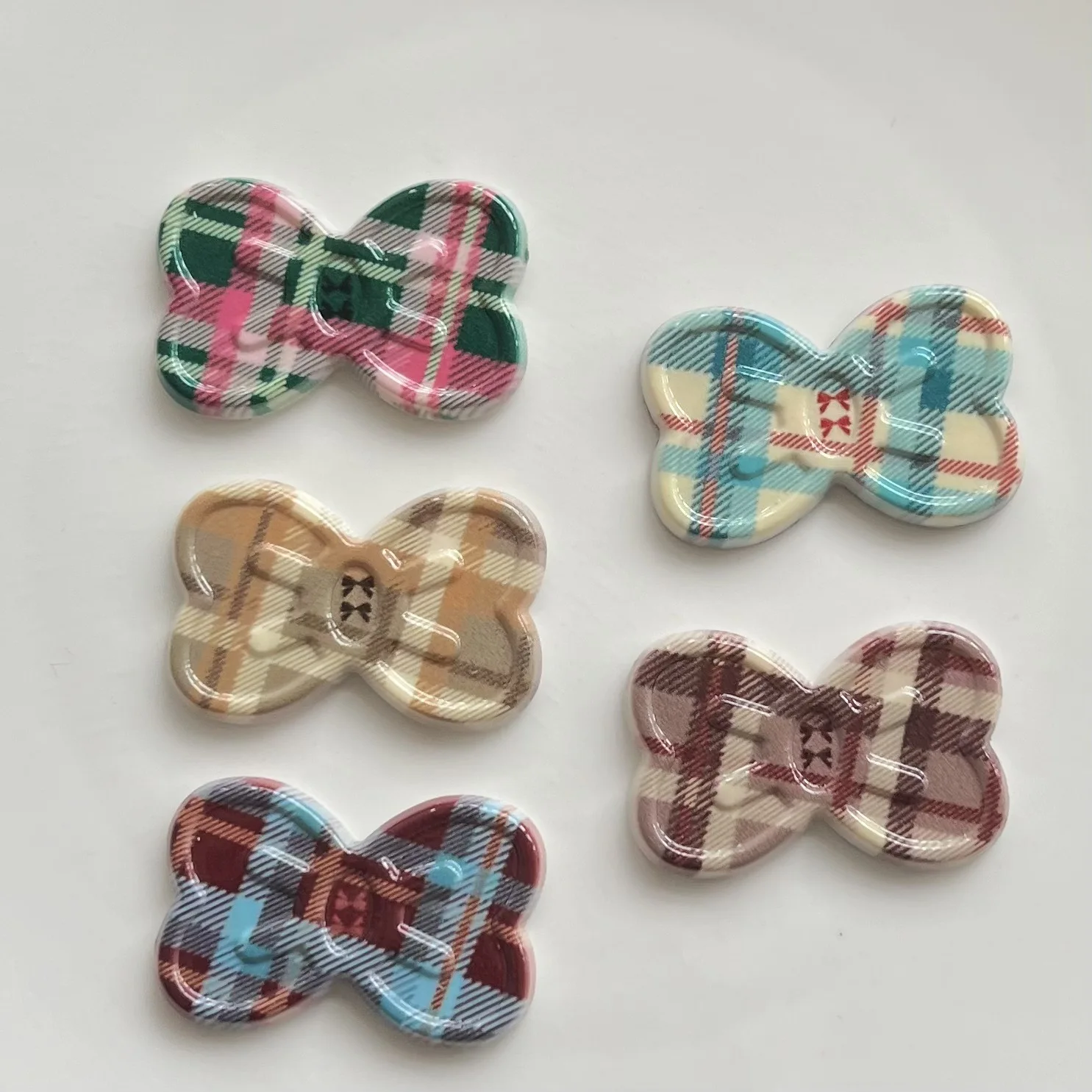 

5 шт., новые ретро клетчатые аксессуары с бантом принцессы, головные уборы «сделай сам», заколка для волос, аксессуары, чехол для мобильного телефона, украшение, оптовая продажа, галстук-бабочка