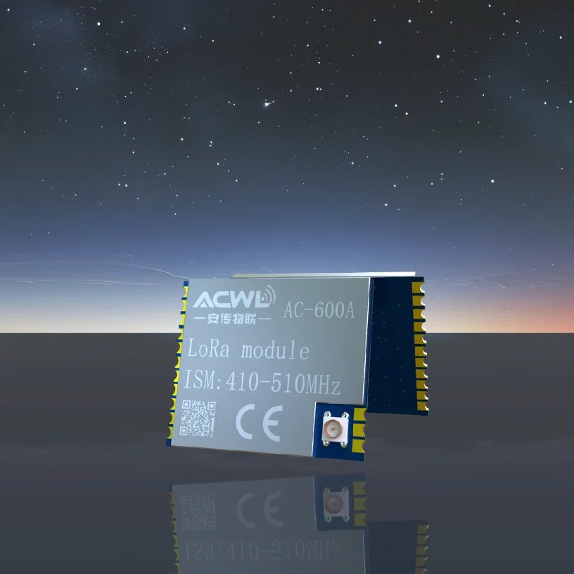 AC600A-100mW SX1268 LoRa Transceiver, 100mW, 4.5km, SPI Interface, 2.1-3.6V Supply, Perfect for Wireless Sensor Networks & AMI