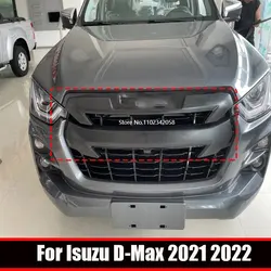 For Isuzu D-MAX DMAX 2021 2022 2023 ABS BLACK Front Grille Grill Hood Decoration Cover front mesh Trim Exterior Accessories