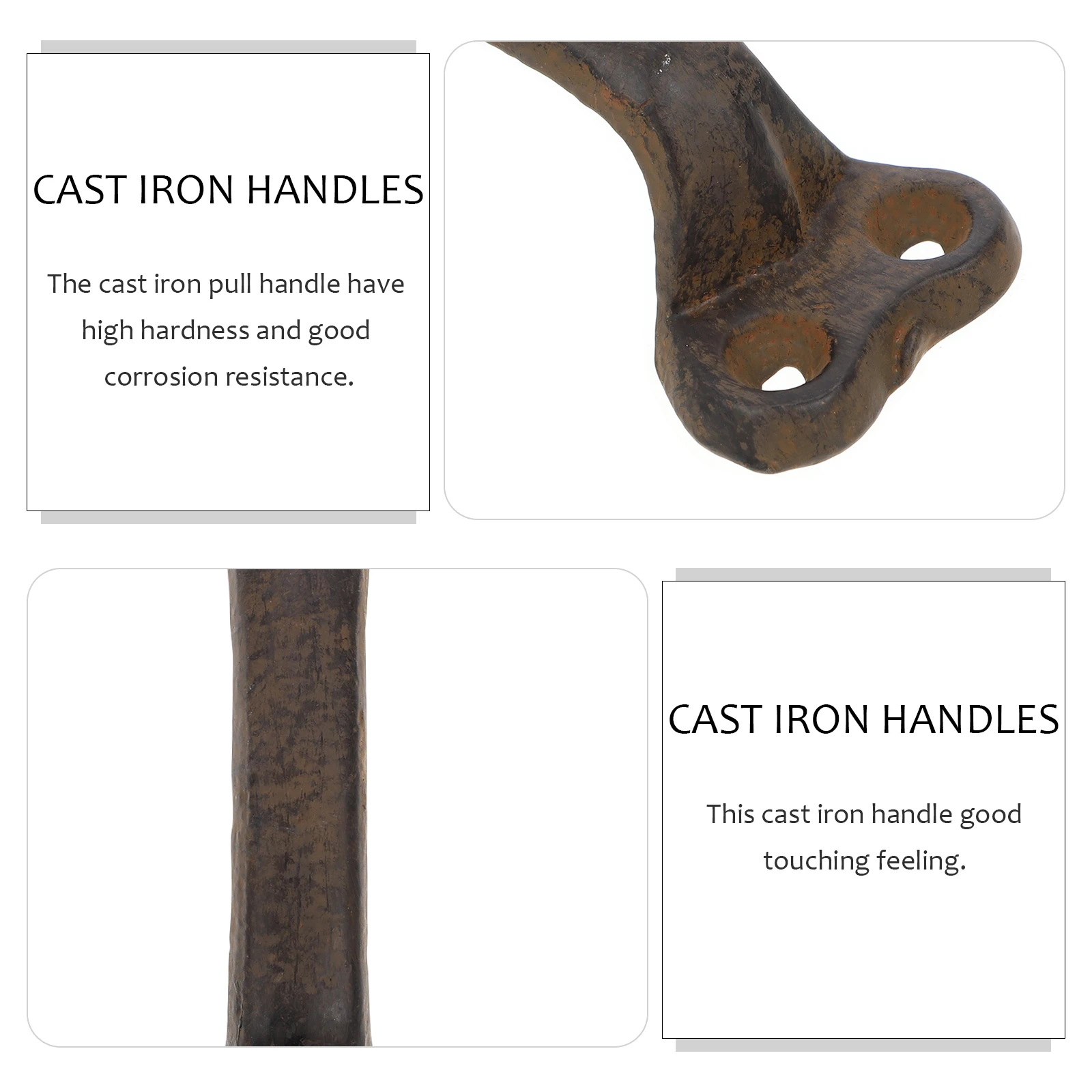 

2Pcs Vintage Cast Iron Handle Rustic Pull Knobs for Door Cabinet Drawer Home Furniture Replacement Hardware Cast Iron Handles