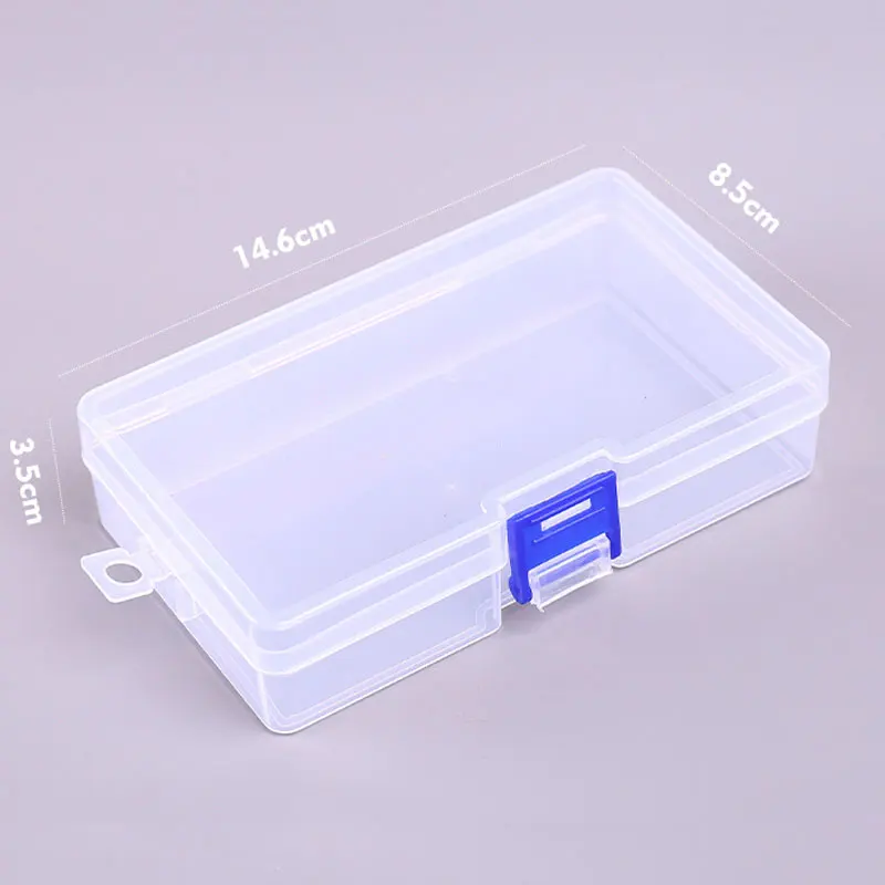 Rectangular Storage Box Jewelry Stationery Storage Box Finishing Small Grocery Classification Screw Tool Box PP Plastic Lock Box