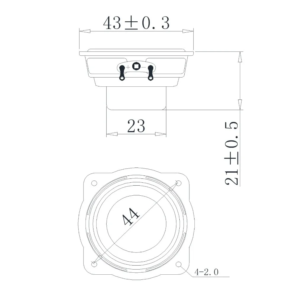 MW Audio 2 Stück 1,5" Fullrange-Lautsprecher 4 Ohm 5W, Dual-Neodym 16mm Spule Mica-Verbundmembran 43mm – Detail 3