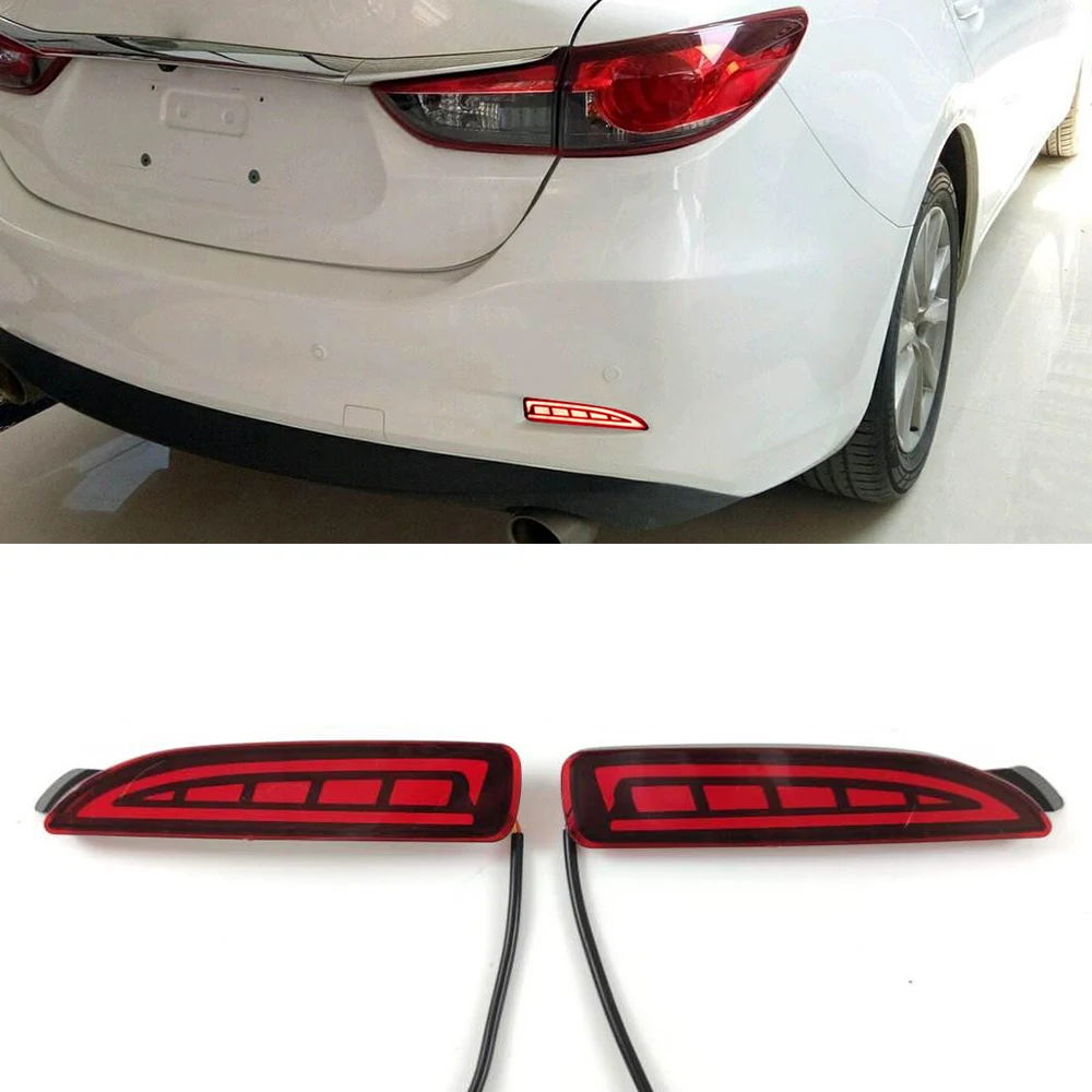 LED Rear Bumper Reflector Brake Stop Light Car-styling Turn Signal For Mazda 6 Atenza For Mazda 2 DY For Mazda 3 Axela (CA240)