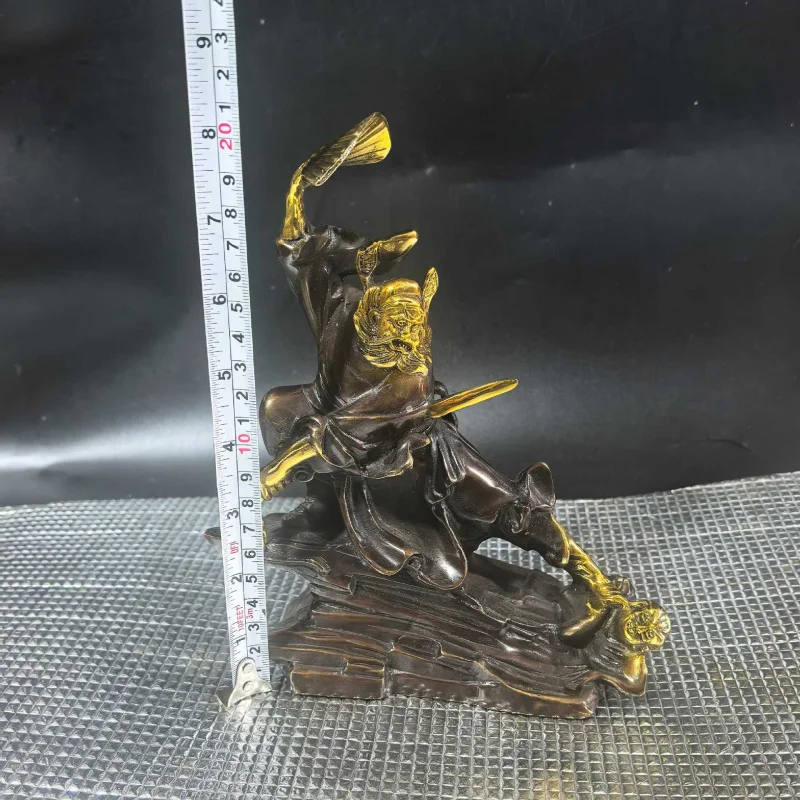 Gilt Bronze Zhongkui Statue Ornament Home Desktop Decoration Religious Craft Directly Supplied for Live Streaming