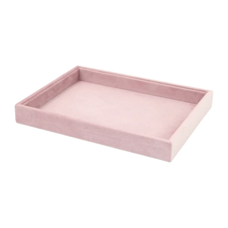 Pink Jewelry Display Props Elegant Jewelry Stand Velvets Fabric Material Jewelry Display Tray for Rings Earring Necklace