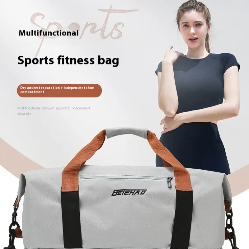

Waterproof Sports Duffle Bag with Shoe Compartment & Wet Dry Pocket, Large Capacity Gym Yoga Travel Backpack