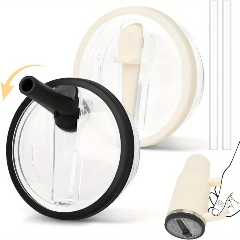 

Tumbler Flip Straw Lid Replacement Precise Fit Leak-Proof Reusable Design Ideal for Gym Outdoor Activities Christmas Gifts