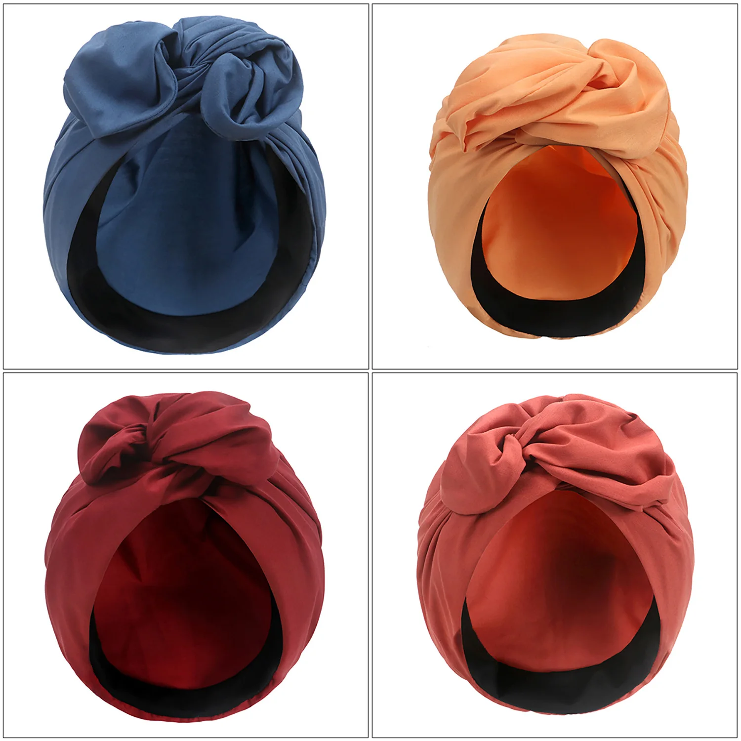 Frau Muslimischen Kopftuch Kappe Baumwolle Stirnband Afrikanische Kopf Wraps Elegante Retro Turban für Damen Beanies Caps Muslimischen Kopfbedeckung – Detail 6