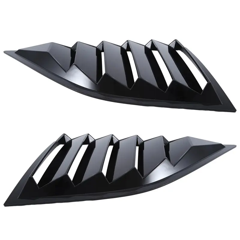 

1Pair Car Rear Window Louver Shutter Trim Cover Car Accessories Plastic For Dodge Challenger 2015-2022