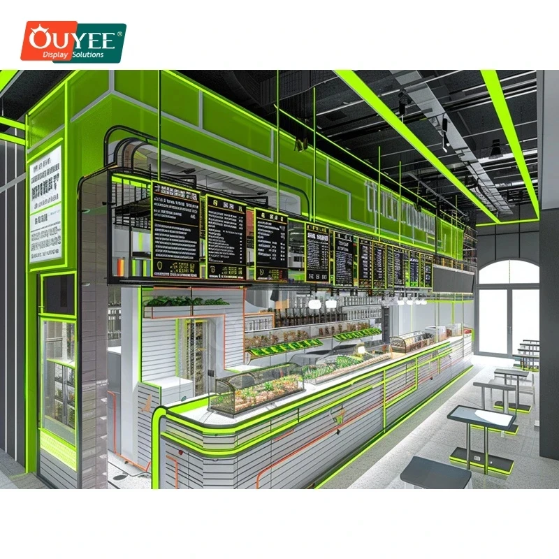 custom.Commercial Espresso Bar Design And Manufacture Cafe Turnkey Solution High Capacity Display Island