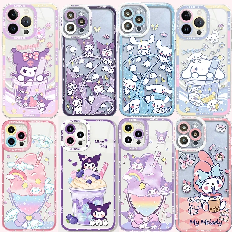 Case For Xiaomi Redmi Note 14 Pro 5G 12 14 4G 11 10 12 13 14 Pro Plus 12S 11S 10S 13C 14C Cover Kuromi Cinnamoroll Melody Cute